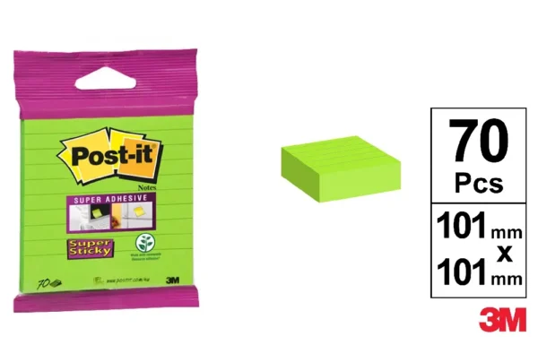 POST-IT BLOCK SUPER STICKY NOTES WITH LI