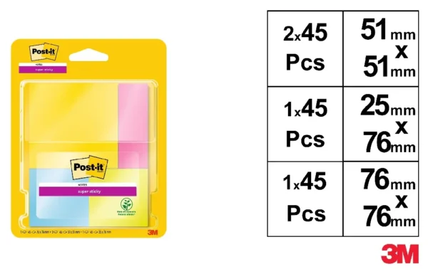 POST-IT SUPER STICKY NOTES AND MINI-NOTE