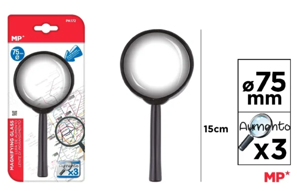 PLASTIC MAGNIFYING GLASS.