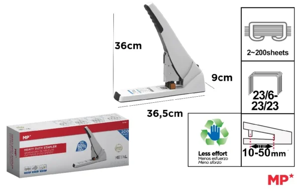 HEAVY DUTY STAPLER 200 SHEETS