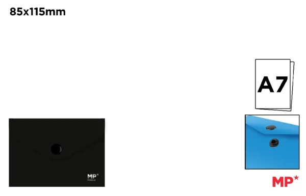 POLYPROPYLENE ENVELOPE FOLDER WITH BUTTO
