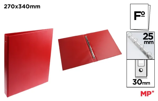 4 RINGS Fº HIGH QUALITY PVC BINDER,