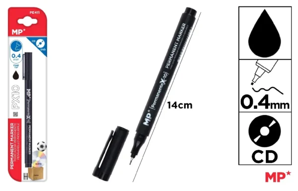 CD/DVD PERMANENT MARKER FINE TIP 0.4 mm.