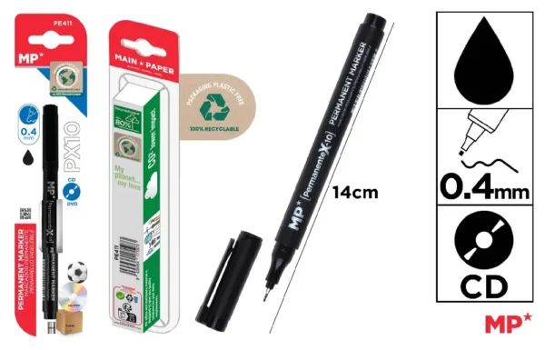 CD/DVD PERMANENT MARKER FINE TIP 0.4 mm