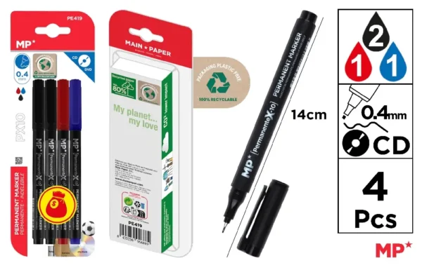 CD/DVD PERMANENT MARKER FINE TIP 0.4 mm