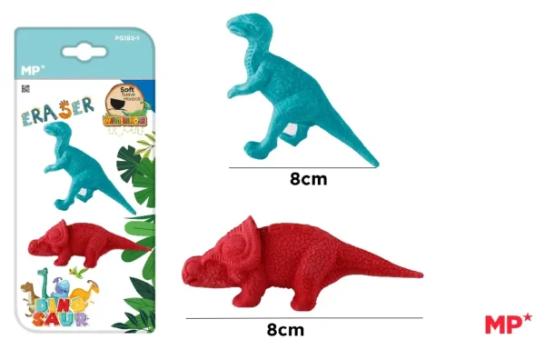 COLOUR ERASER DINOSAUR 2 UNITS.