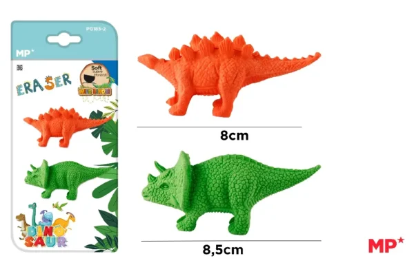 COLOUR ERASER DINOSAUR 2 UNITS.