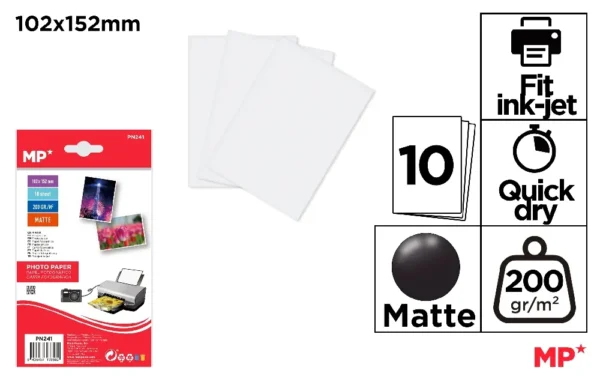 PHOTOGRAPHIC PAPER 10 SHEETS 200 g/m².