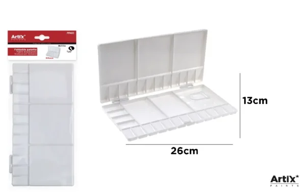 FOLDABLE PLASTIC MIXING PALETTE.