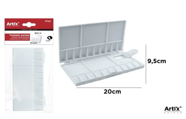 FOLDABLE PLASTIC MIXING PALETTE.