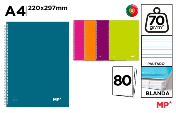 COLOUR COVER COVER NOTEBOOK A4 70 g/m² 1