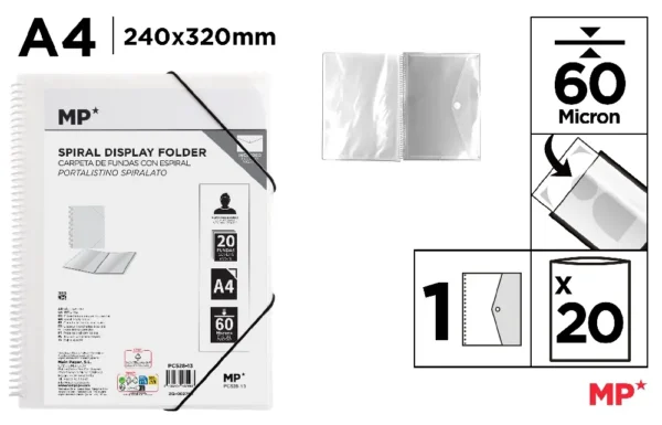 POLYPROPYLENE DISPLAY BOOK FOLDER WITH S