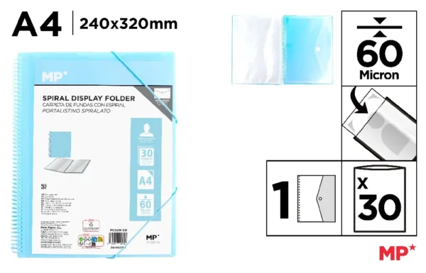 POLYPROPYLENE DISPLAY BOOK FOLDER WITH S