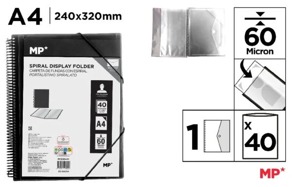 POLYPROPYLENE DISPLAY BOOK FOLDER WITH S