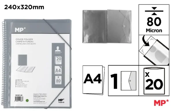 POLYPROPYLENE DISPLAY BOOK FOLDER WITH S