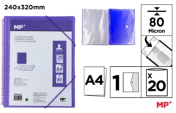 POLYPROPYLENE DISPLAY BOOK FOLDER WITH S