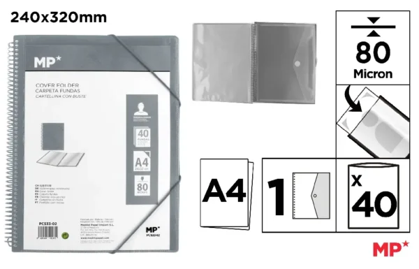 POLYPROPYLENE DISPLAY BOOK FOLDER WITH S