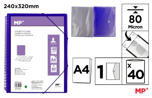 POLYPROPYLENE DISPLAY BOOK FOLDER WITH S