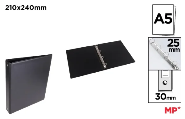 HIGH QUALITY PVC RING BINDER A5 4 RINGS