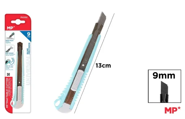 RETRACTABLE NARROW CUTTER 9 mm.