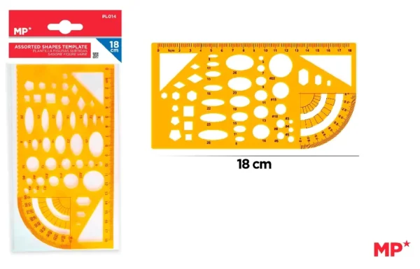 PLASTIC GEOMETRIC FIGURES TEMPLATE.