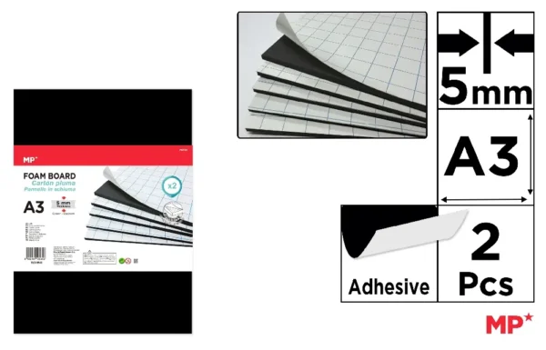 HIGH-QUALITY ADHESIVE FOAM BOARD A3 5 mm