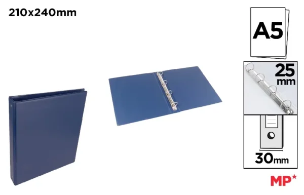 HIGH QUALITY PVC RING BINDER A5 4 RINGS