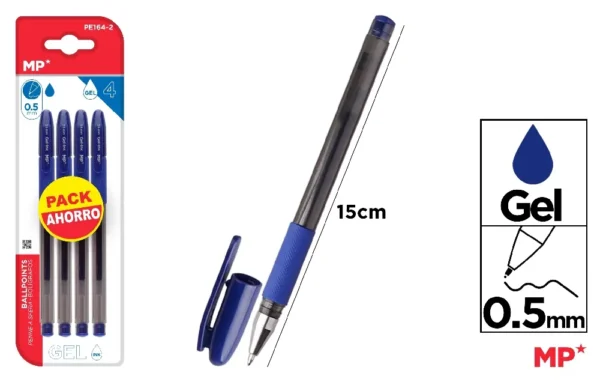 BALLPEN GEL INK 0.5 mm TIP 4PCS.