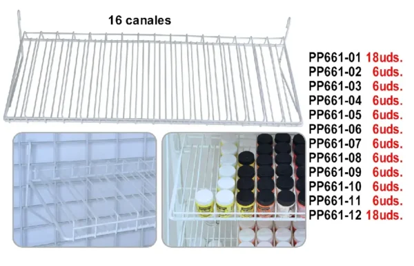 SLIDING TRAY 16 CHANNELS COD 2858