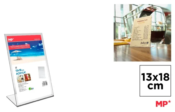 DESKTOP TRANSPARENT PHOTO FRAME 13x18 CM