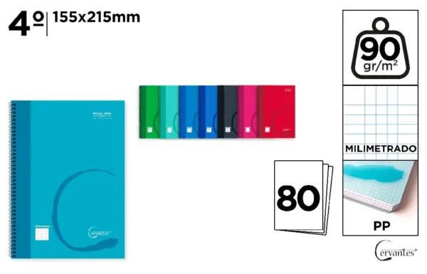 SPIRAL NOTEBOOK POLYPROPYLENE COVER 80 S