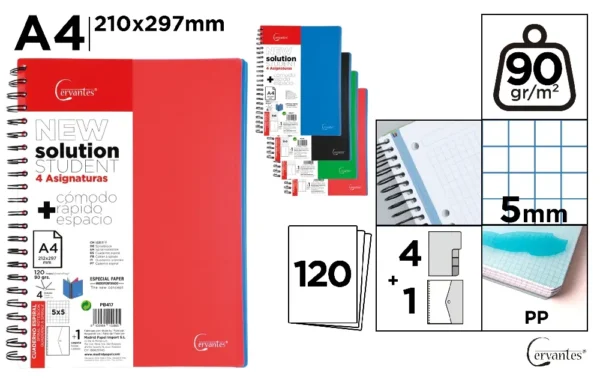 DOUBLE SPIRAL NOTEBOOK POLYPROPYLENE COV