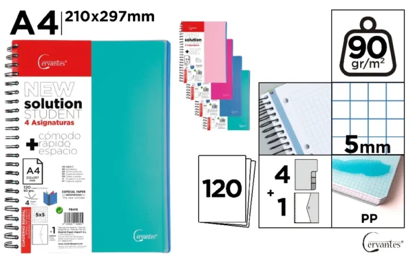 DOUBLE SPIRAL NOTEBOOK POLYPROPYLENE COV