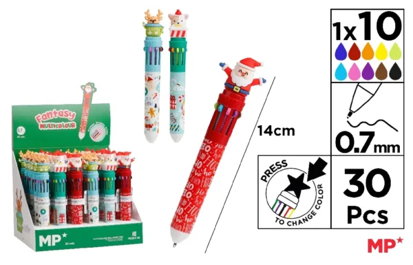 10-COLOUR FANTASY BALLPOINT PEN 0.7 mm.