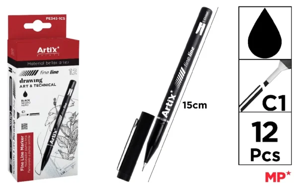 CALIBRATED MARKER CHISEL TIP.