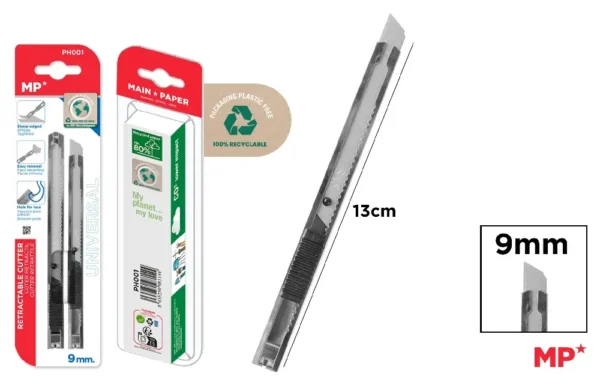 RETRACTABLE NARROW CUTTER 9 mm
