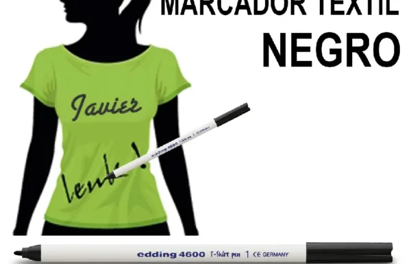 EDDING 4600 01 TEXTILE MARKER(01) BLACK.