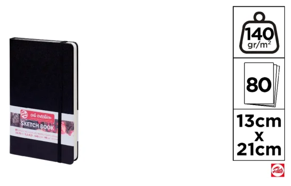 TAC SK.Block BLACK 13 x 21 cm 160 g.