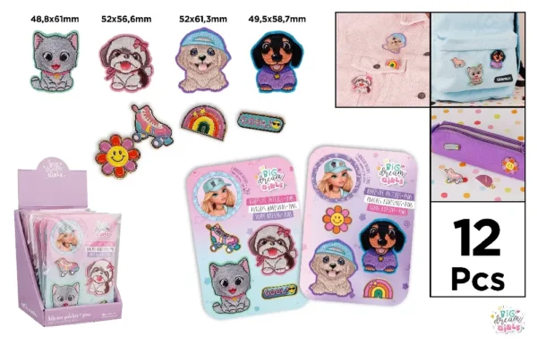 ADHESIVE PATCHES AND PINS.