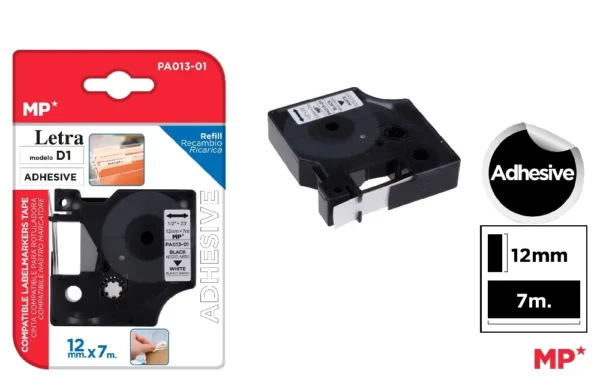 ADHESIVE PLASTIC LABEL TAPE CASSETTE