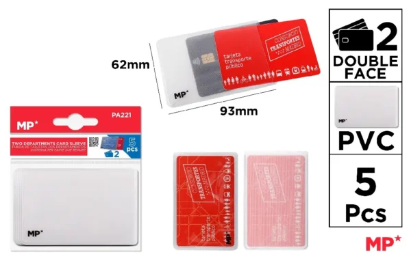 DOUBLE PVC SLEEVE FOR CARD