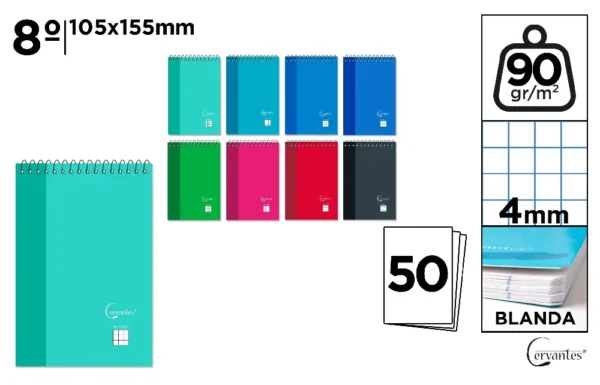 SPIRAL BINDING MEMO PAD 50 SHEETS SOFT C