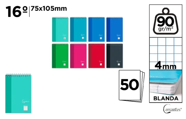 SPIRAL BINDING MEMO PAD 50 SHEETS SOFT C