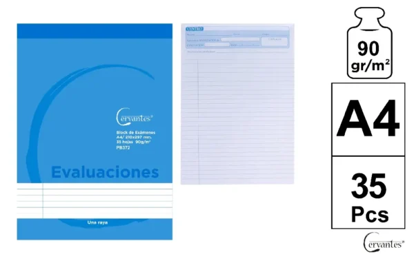 EVALUATION BLOCK A4 35 SHEETS 90 g/m²