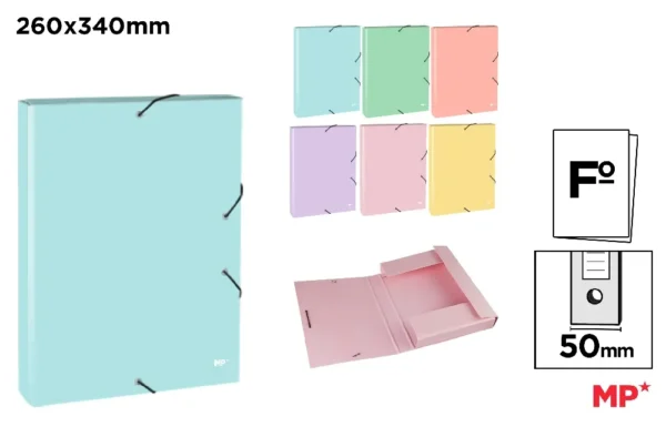 FOLDER WITH FLAP AND ELASTIC BANDS Fº AS