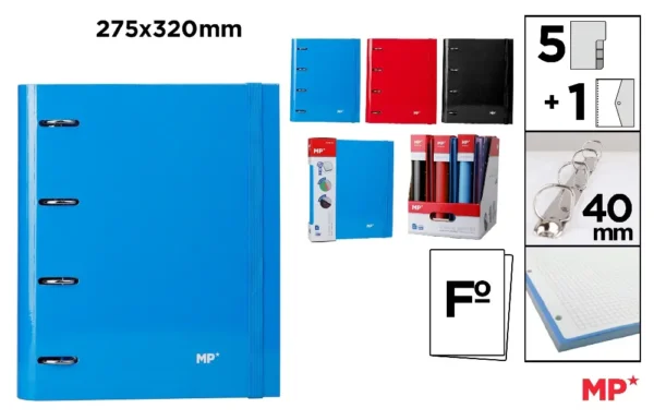 CARPEBLOCK 4 RING BINDER Fº WITH REFILL