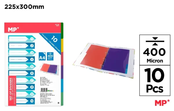 DIVIDERS 10 COLORS A4