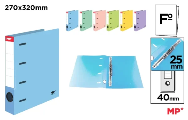 4 RING FOLDER Fº PASTEL.