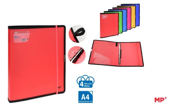 POLYPROPYLENE RING BINDER.