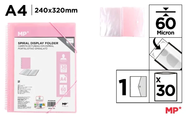 POLYPROPYLENE DISPLAY BOOK FOLDER WITH S